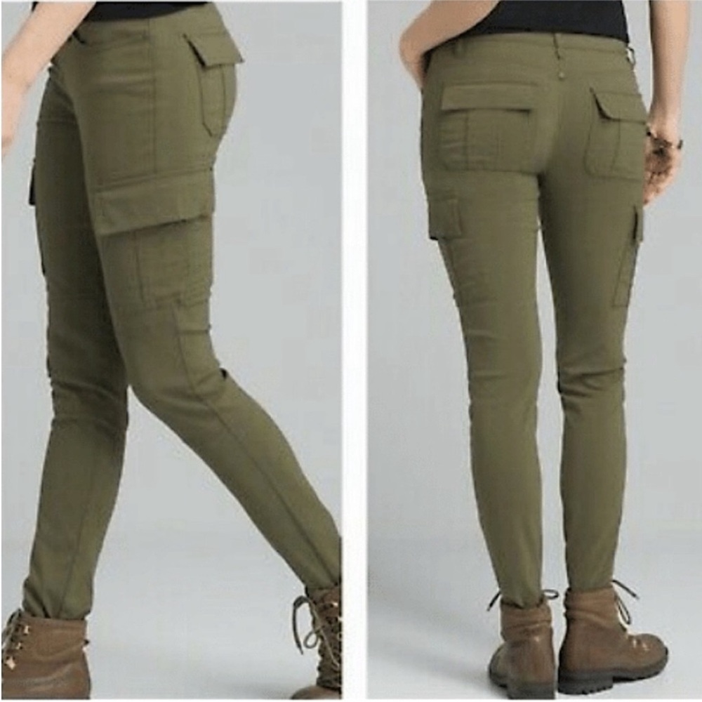 Prana MeMe Olive Green Cargo Skinny Pants